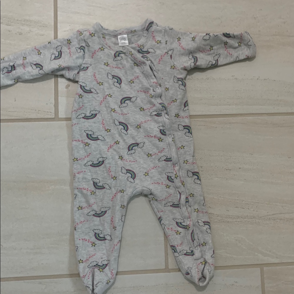 Nordstrom baby rainbow footie - 6 months